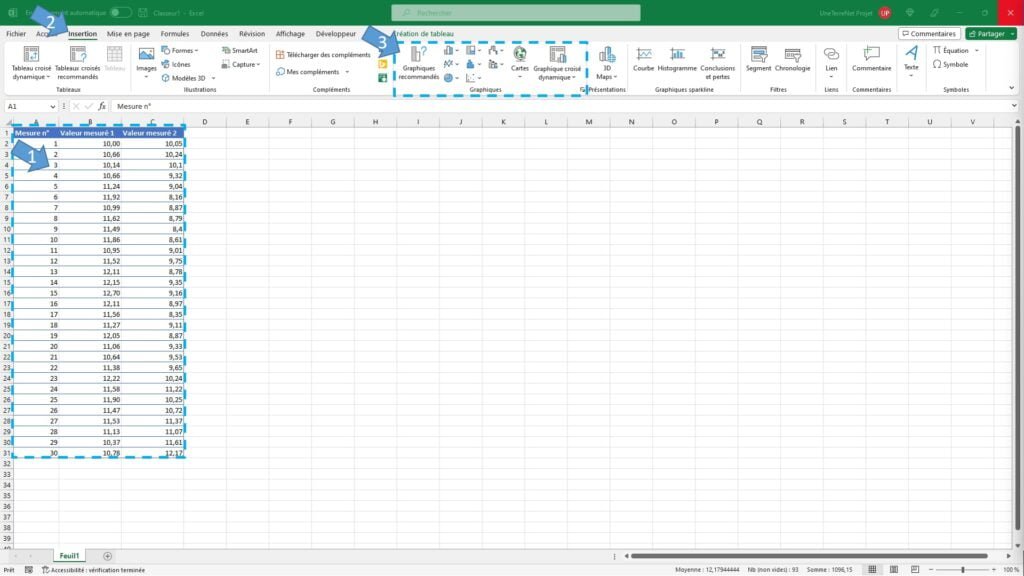 Insérer un graphique dans Excel - Slide 1