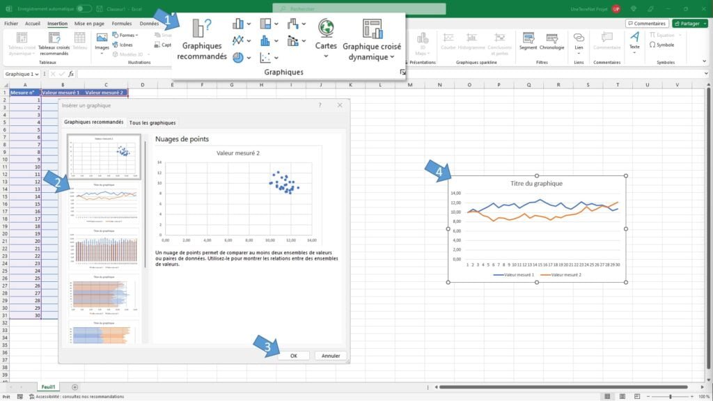 Insérer un graphique dans Excel - Slide 2
