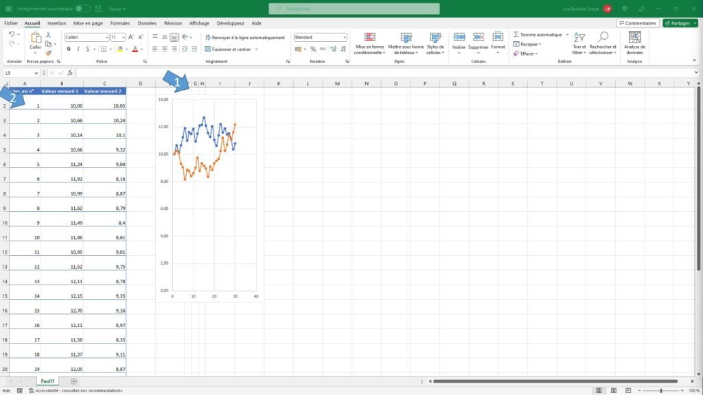 Déplacer un graphique dans Excel - Slide 3