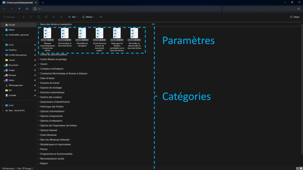 La fonction GodMode dans Windows - Slide 1
